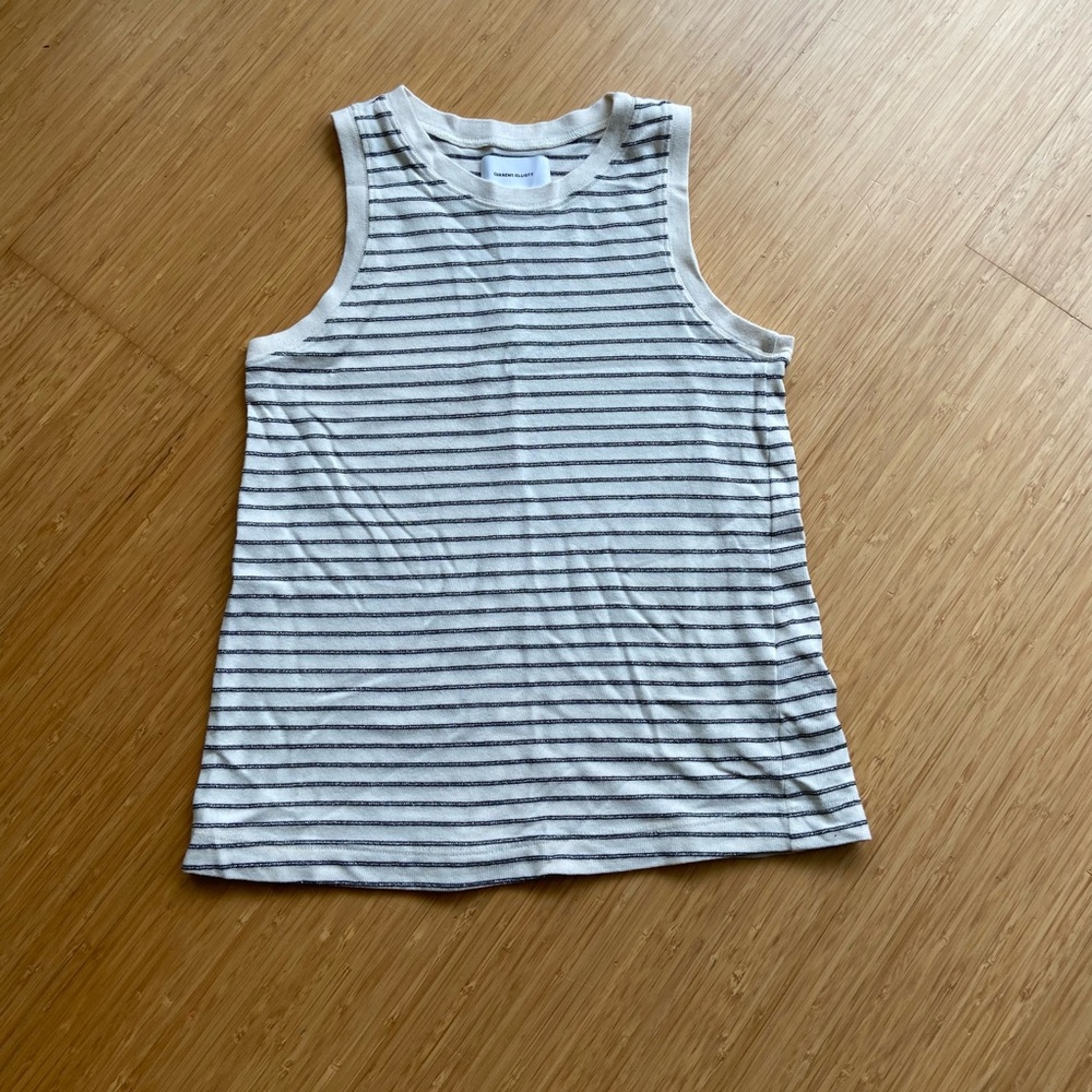 Current Elliott Muscle striped muscle tank size 1